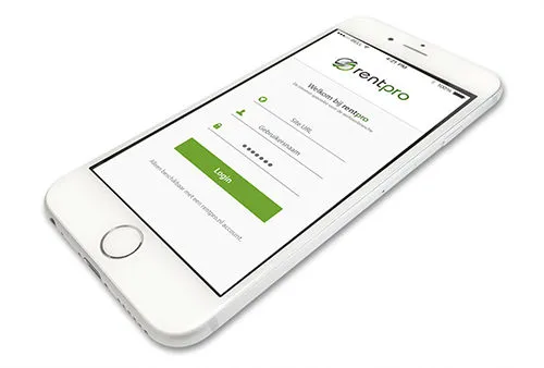 Voorbeeld Rentpro iPhone iOS app