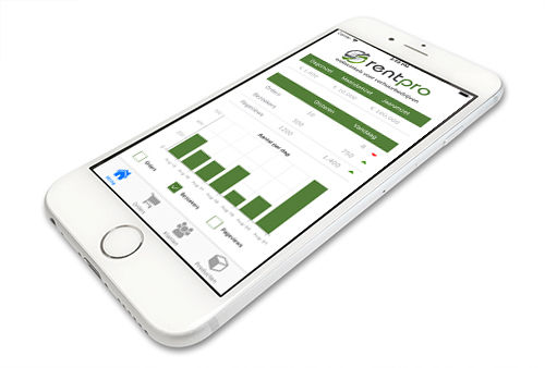 Voorbeeld Rentpro iPhone iOS app