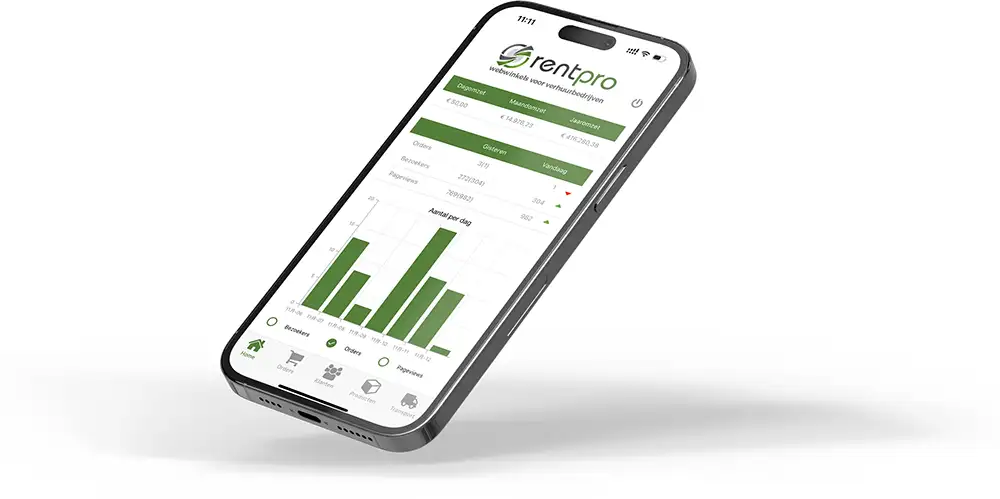 Voorbeeld Rentpro iPhone iOS app